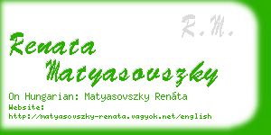 renata matyasovszky business card